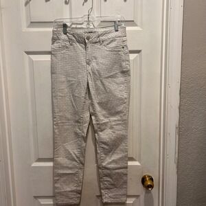 d. jeans Women's Size 6 Beige White‎ Patterned Pants Casual Everyday Straight